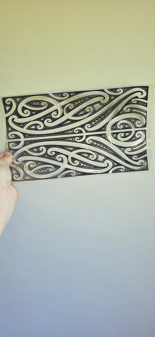 XL UV DTF DECAL MAORI DESIGN 28CMX17CM for touch lamps #169
