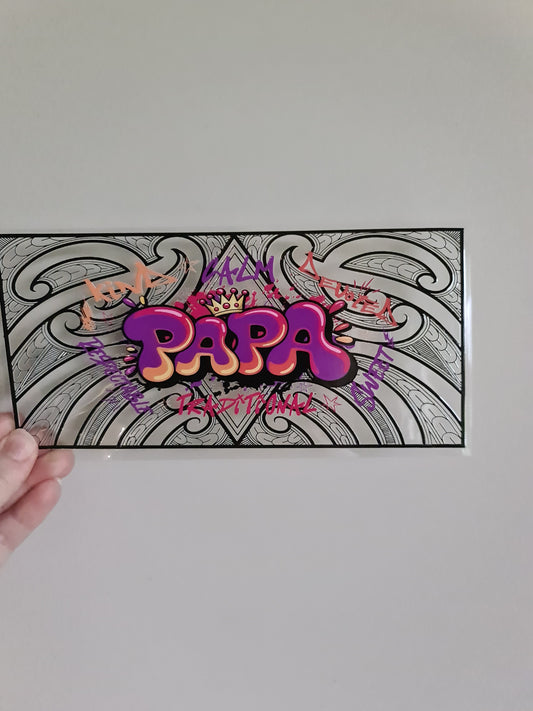 UV dtf Maori design 23cmx11cm 16oz wrap #1041 papa