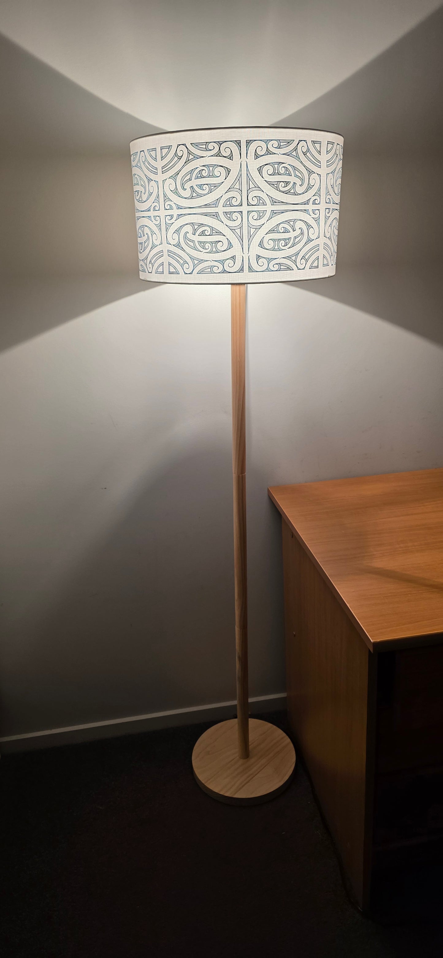 Maori Design Floor Lamp - Paua design -PRE-ORDER