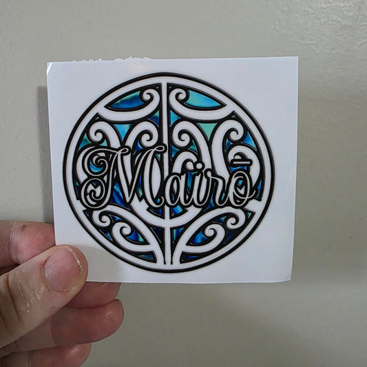 Uv dtf transfer Maori design 8cm wrap Mairō (milo)