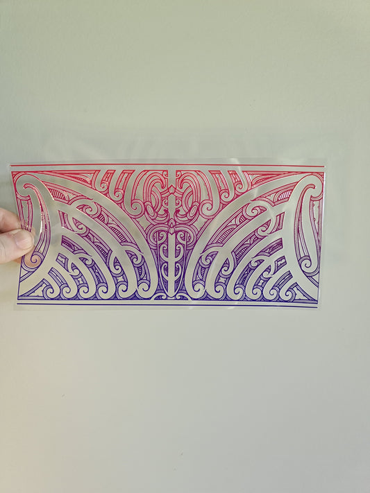 UV dtf transfer Maori design 23cmx11cm 16oz wrap #1343