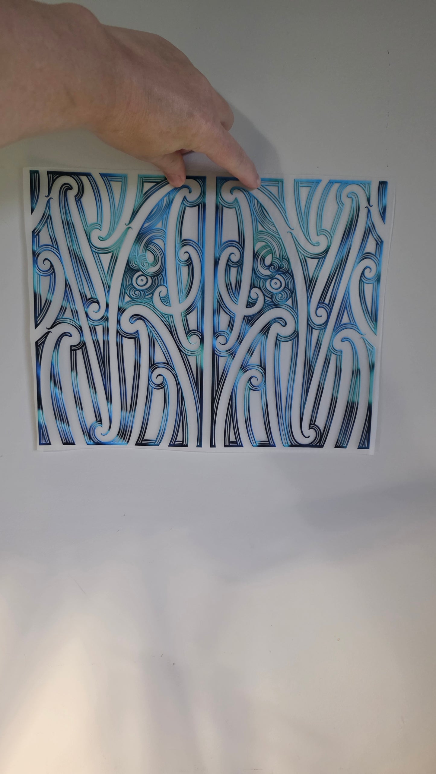Maori design Iron on DTF 30cm for clothing