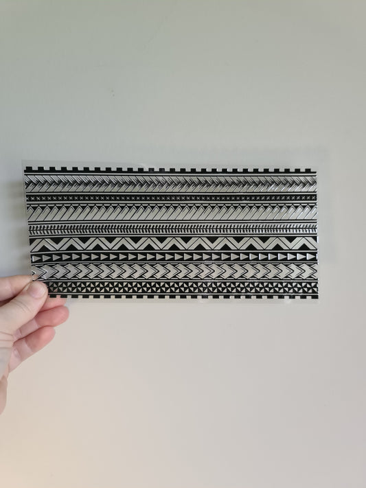 UV dtf transfer Maori design 23cmx11cm 16oz wrap #1391