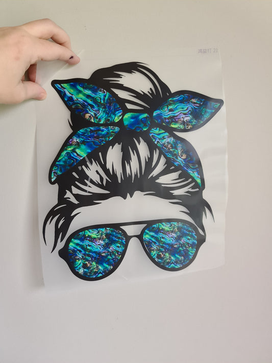 Sublimation custom Maori design Iron on 30cm