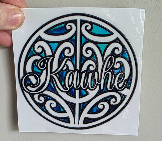 Uv dtf transfer Maori design 11cm Kawhe (coffee)