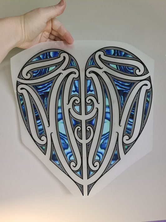 XL Sublimation custom Maori design Iron on 40cm