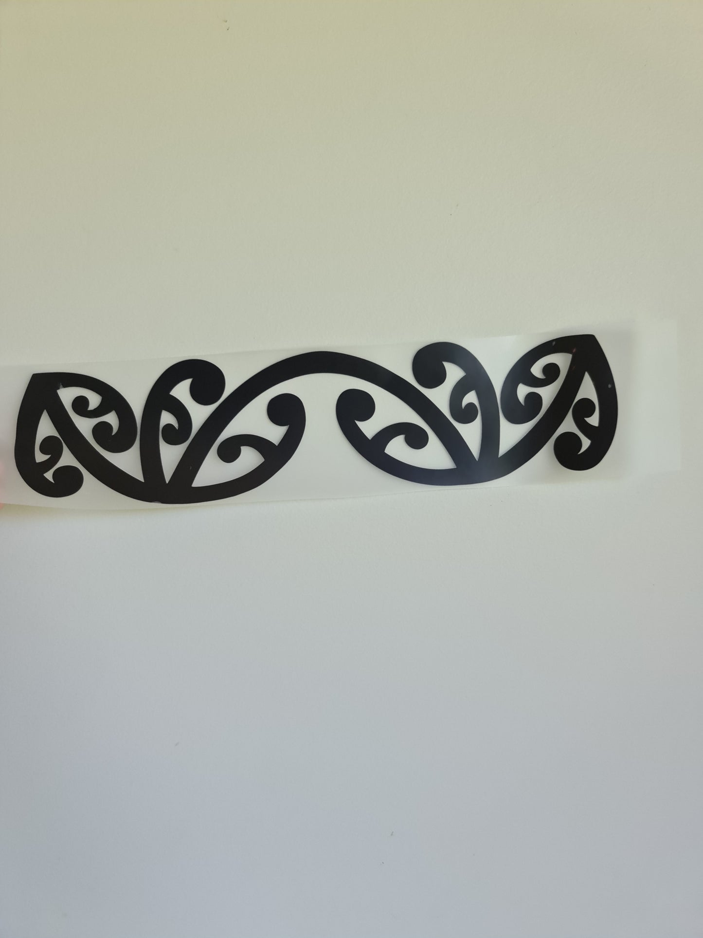 Sublimation custom Maori design Iron on 30cm - Black