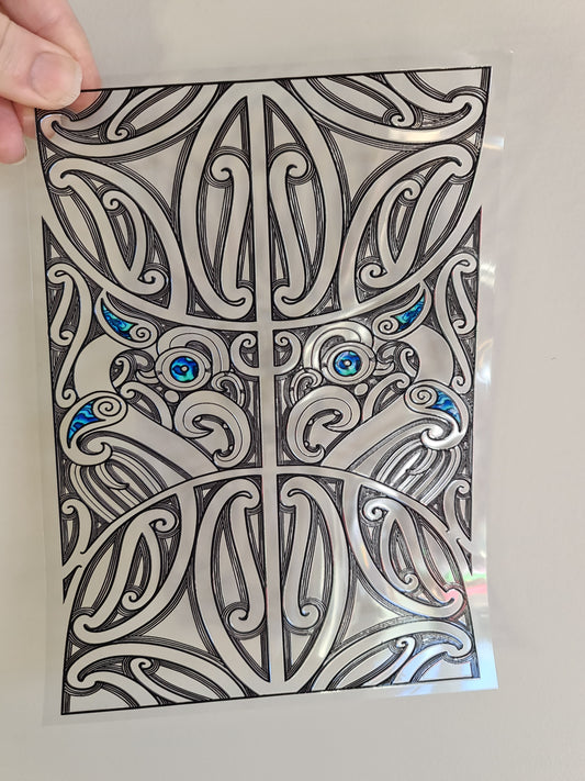 UV dtf Maori design A5 size 21cmx 14.8cm #342