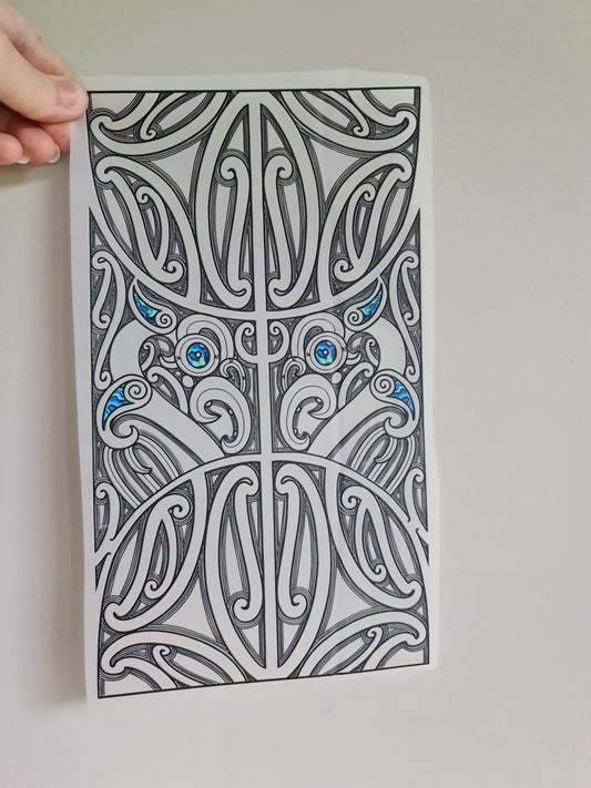 Sublimation custom Maori design Iron on 30cm