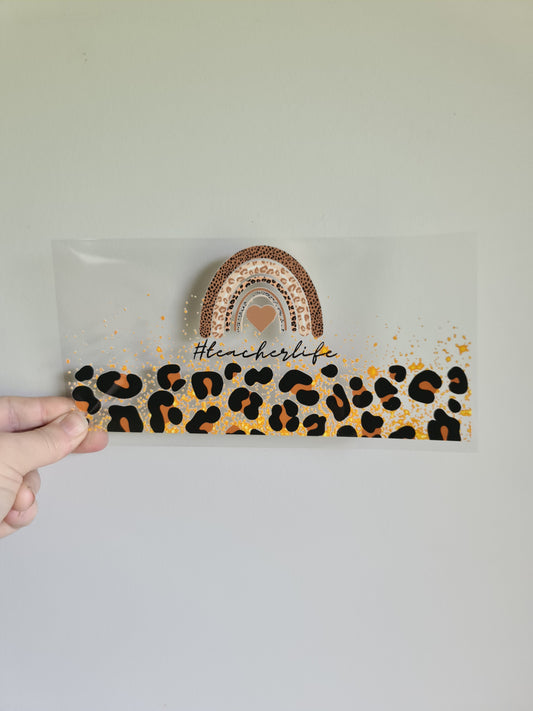 TEACHER AND KAIAKO dtf transfer Maori design 23cmx11cm 16oz wrap #1434