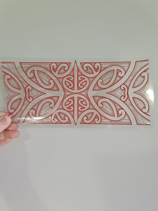 UV dtf Maori design 23cmx11cm 16oz wrap #758