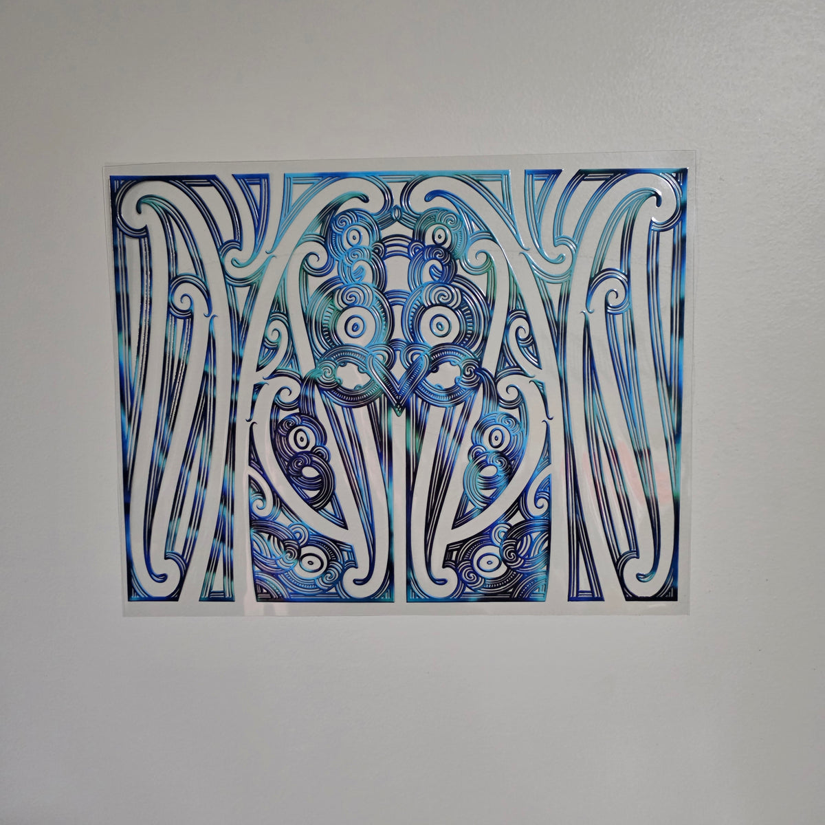 XL UV DTF DECAL MAORI DESIGN 30CMX23CM for Floor lamp size  #09