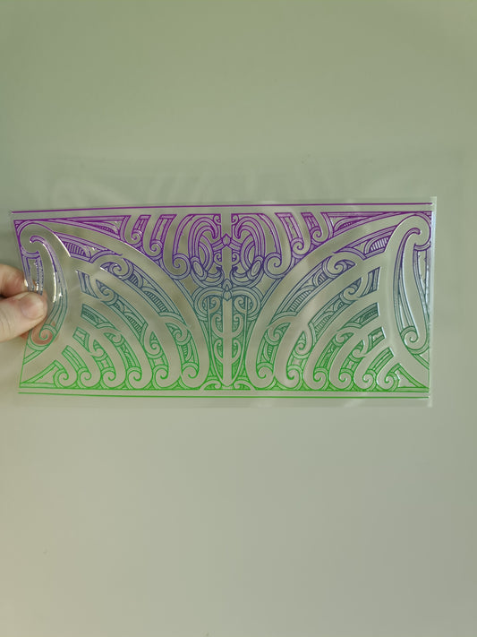 UV dtf transfer Maori design 23cmx11cm 16oz wrap #1409