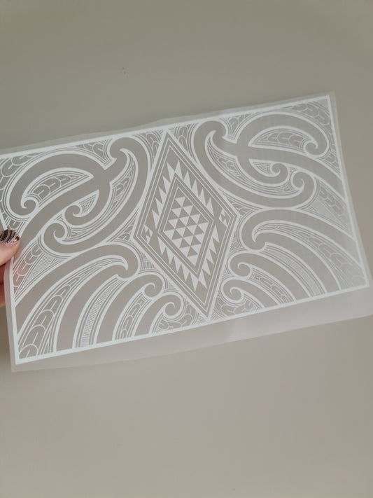 Sublimation custom Maori design Iron on 30cm