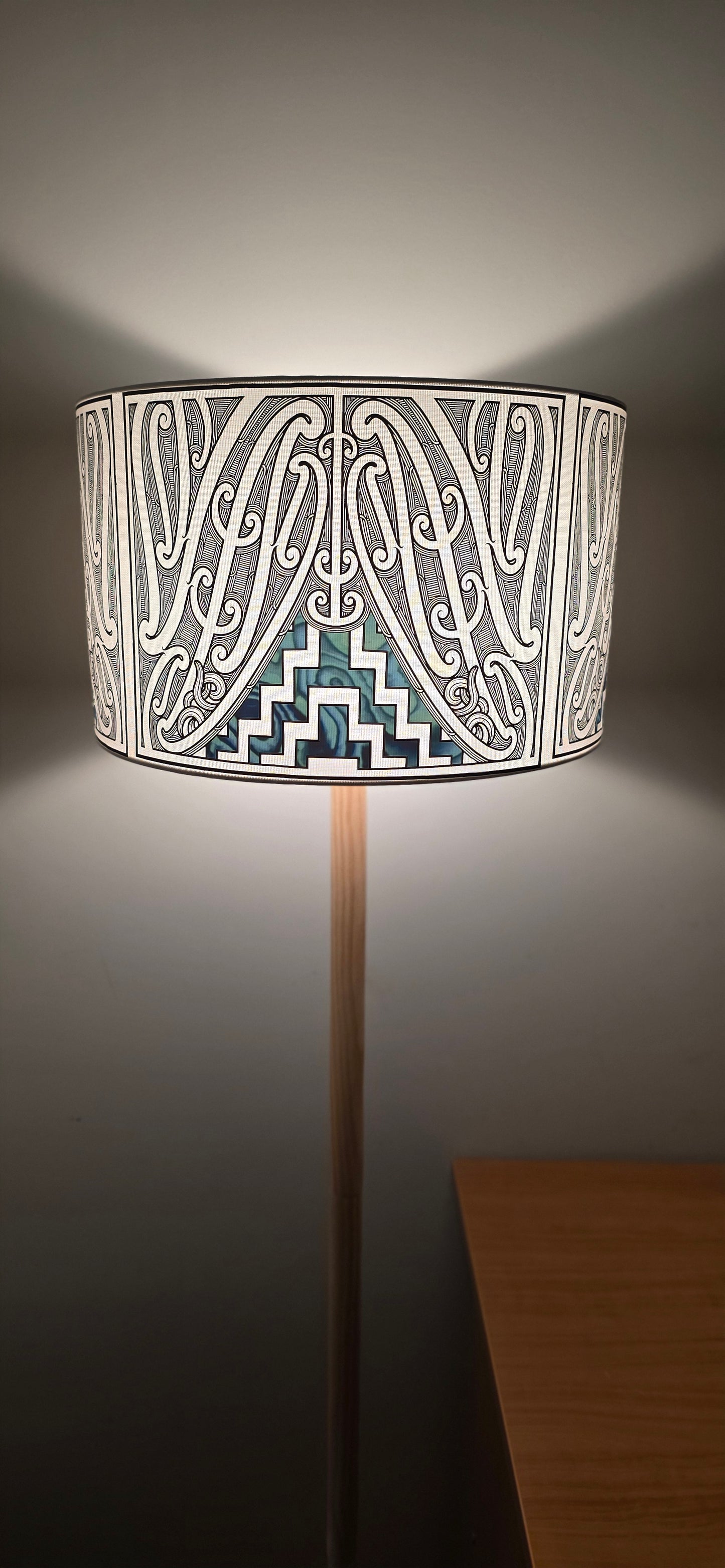 Maori Design Floor Lamp - black paua design ♥️ - pre-order