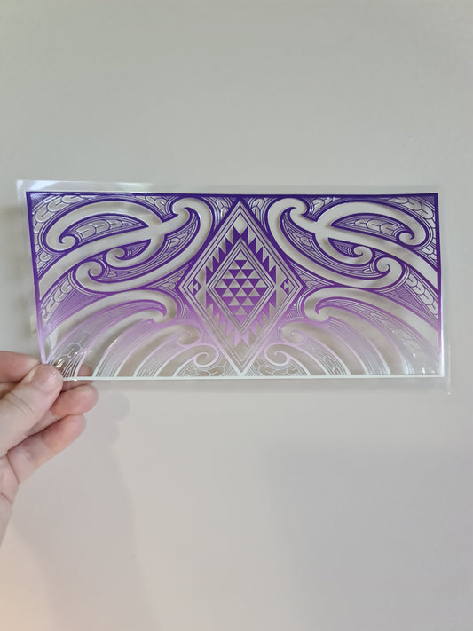 UV dtf Maori design 23cmx11cm 16oz wrap #895
