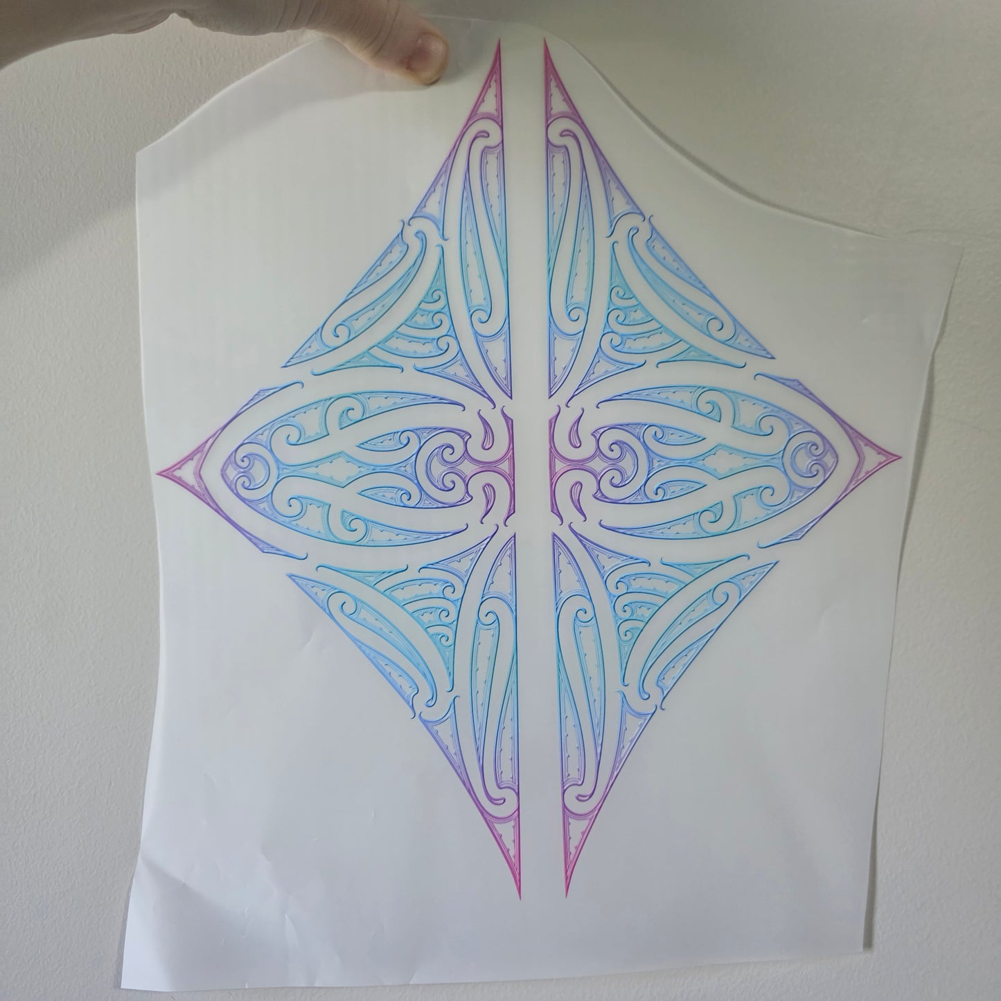 Maori design Iron on DTF 30cm