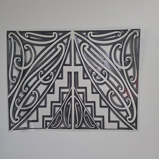XL UV DTF DECAL MAORI DESIGN 30CMX23CM for Floor lamp size  #07