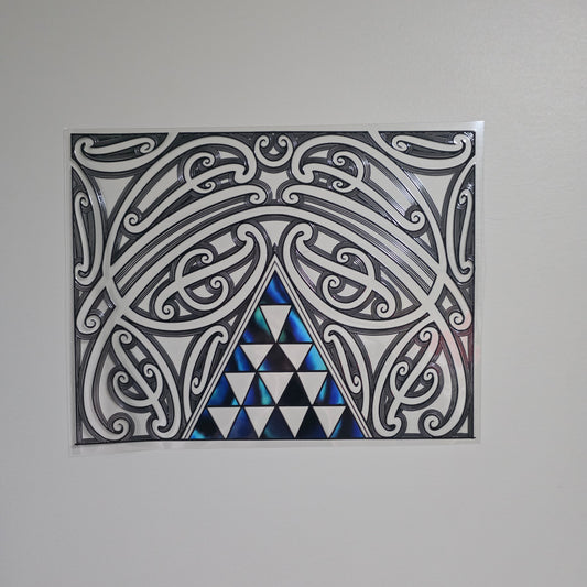 XL UV DTF DECAL MAORI DESIGN 30CMX23CM for Floor lamp size  #05