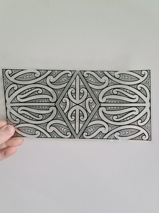 UV dtf Maori design 23cmx11cm 16oz wrap #1145