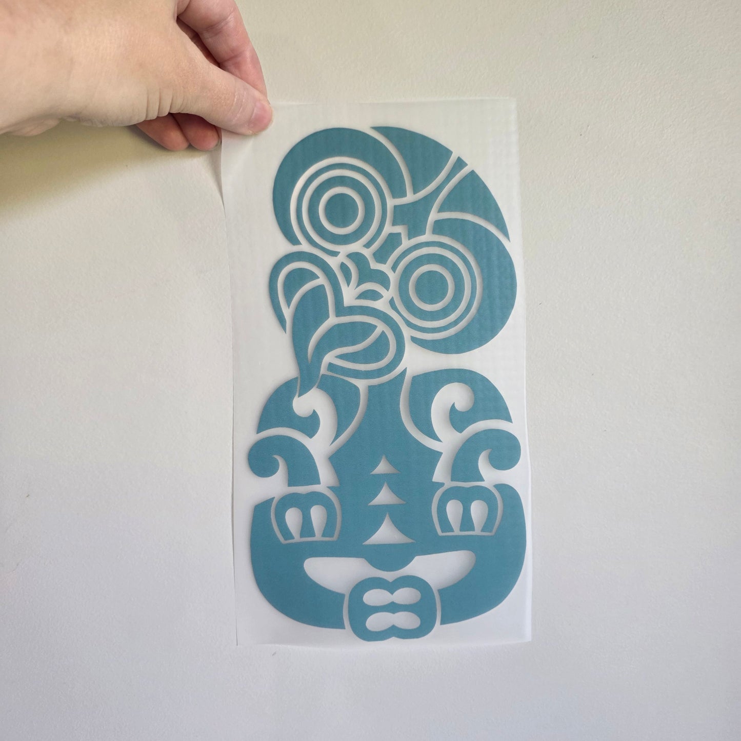 Custom Maori design Iron on DTF 25cm for clothing