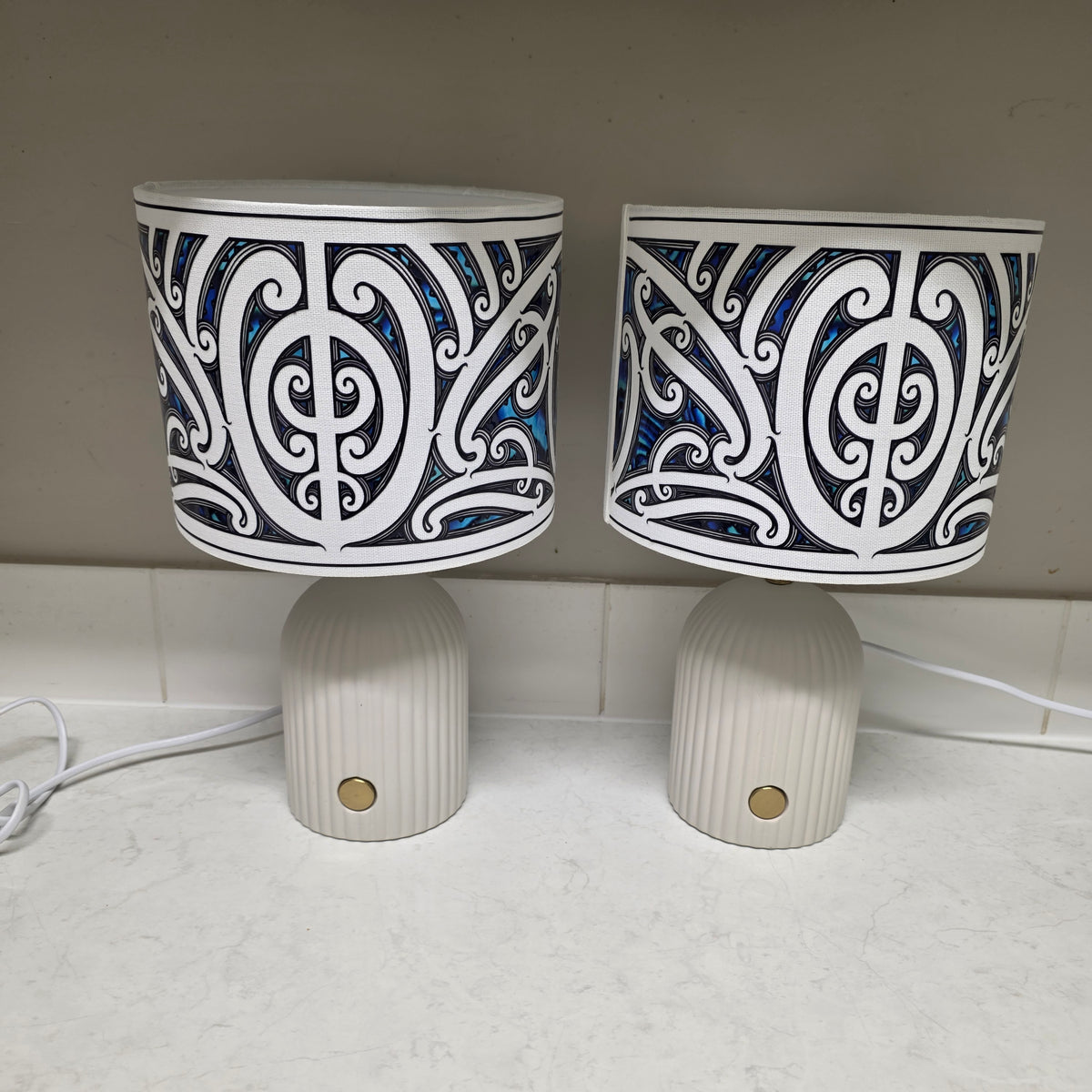 Maori design touch lamp - set 2 lamps
