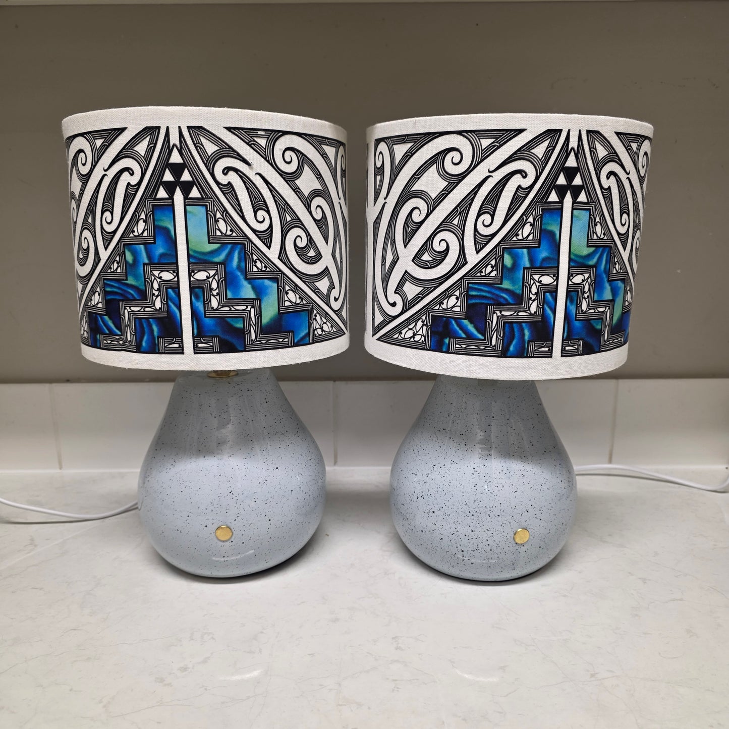 Maori design touch lamp - set 2 lamps