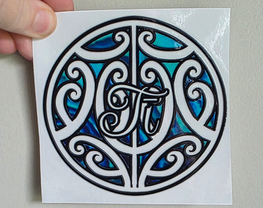 Uv dtf transfer Maori design 11cm Tī (tea)
