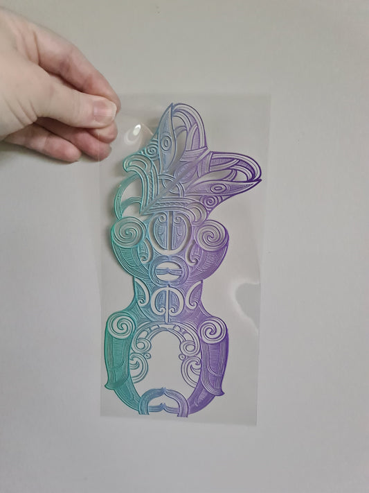 UV dtf Maori design 23cmx11cm 16oz wrap #1076