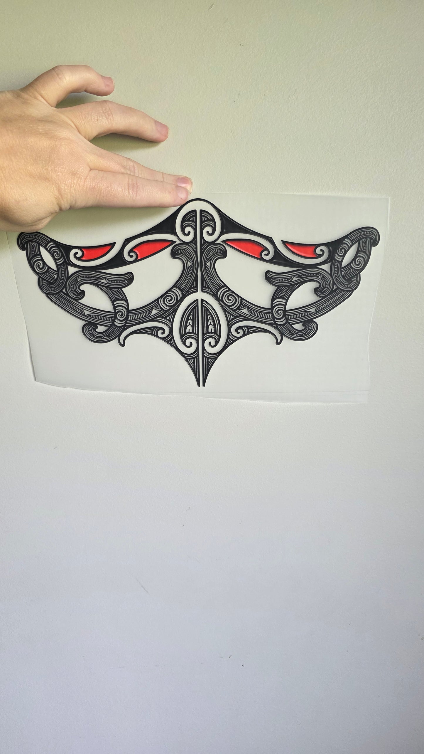Custom Maori design Iron on DTF 30cm for clothing
