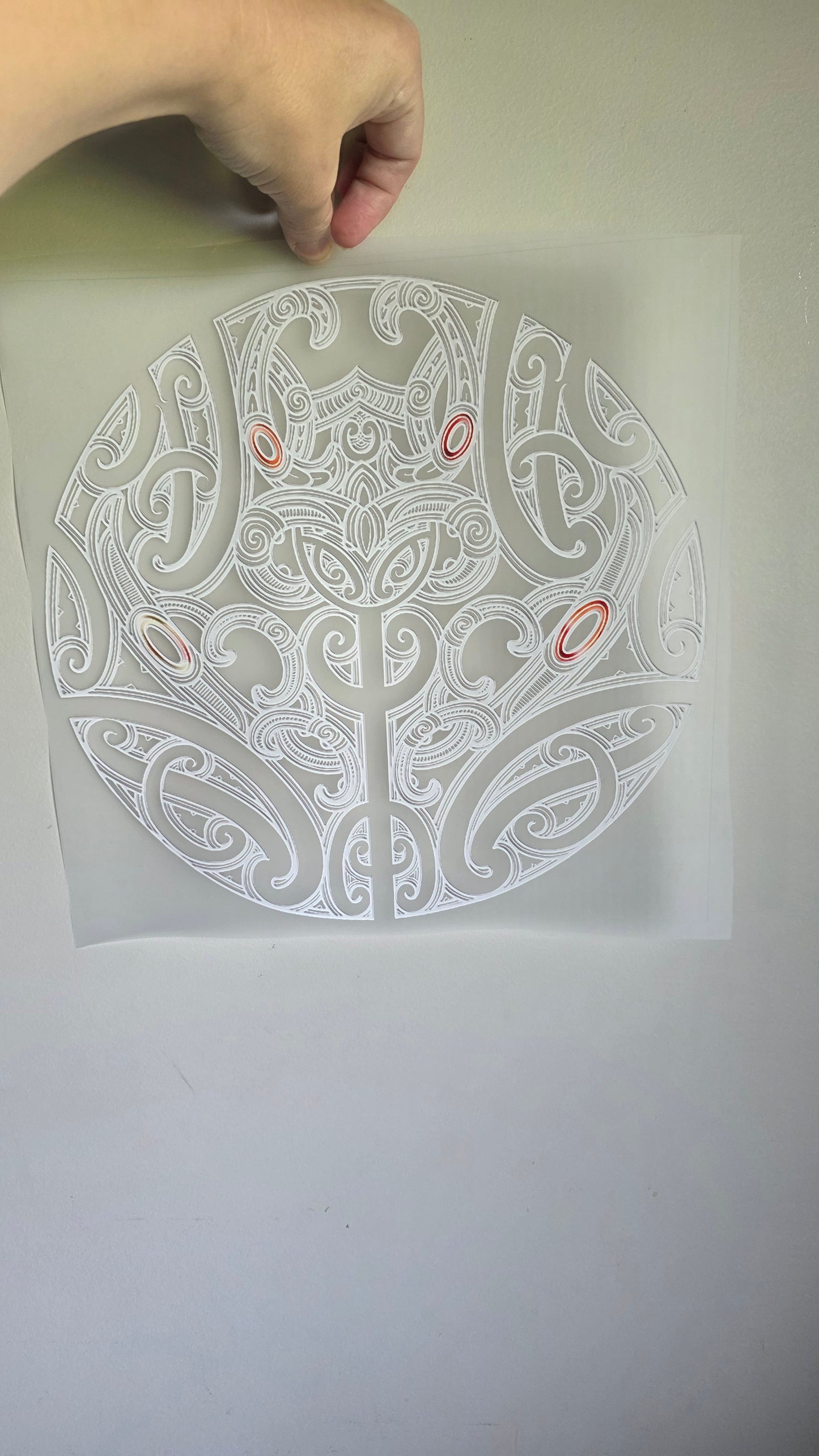 Custom Maori design Iron on DTF 30cm for clothing