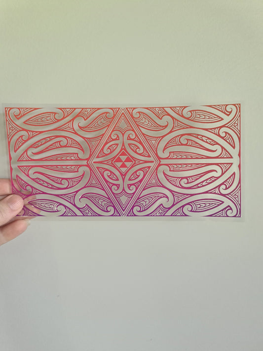 UV dtf Maori design 23cmx11cm 16oz wrap #678