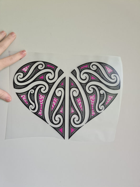 Sublimation custom Maori design Iron on 30cm