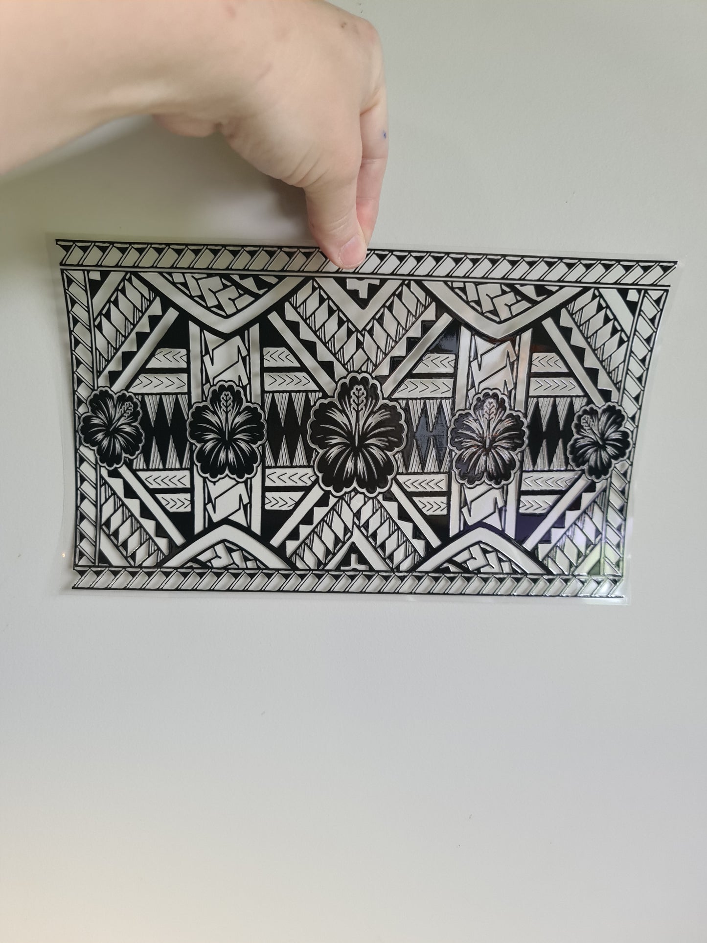 XL UV DTF DECAL MAORI DESIGN 28CMX17CM for touch lamps #116