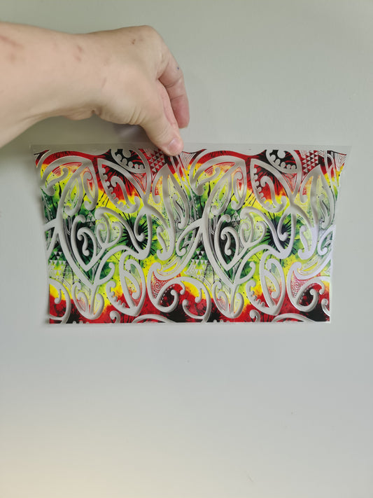 XL UV DTF DECAL MAORI DESIGN 28CMX17CM for touch lamps #125