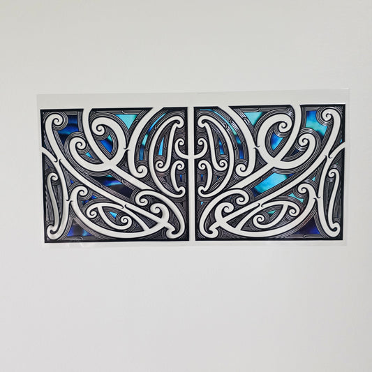 XL UV DTF DECAL MAORI DESIGN 38CMX17CM for touch lamps #08