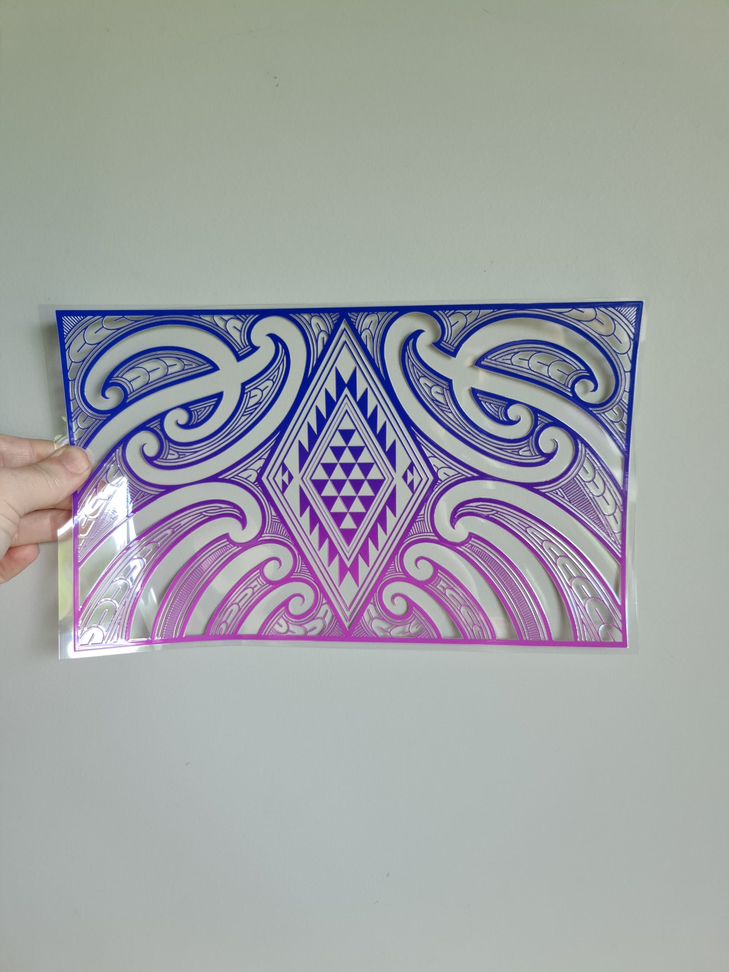 XL UV DTF DECAL MAORI DESIGN 28CMX17CM for touch lamps #57