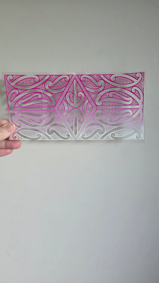 UV dtf transfer Maori design 24cmx11cm 16oz wrap #1609