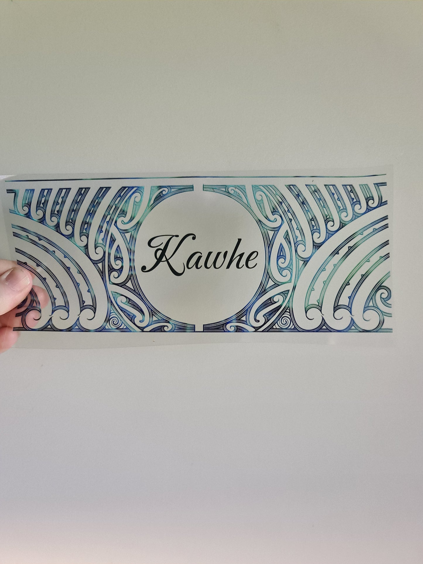 Tī, Kawhe, Huka, Mairo (set) Uv dtf transfer Maori design 24cmx10cm 16oz wrap set of 4