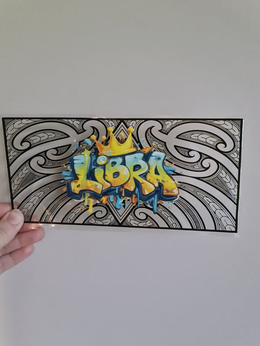 UV dtf Maori design 23cmx11cm 16oz wrap #1008 libra