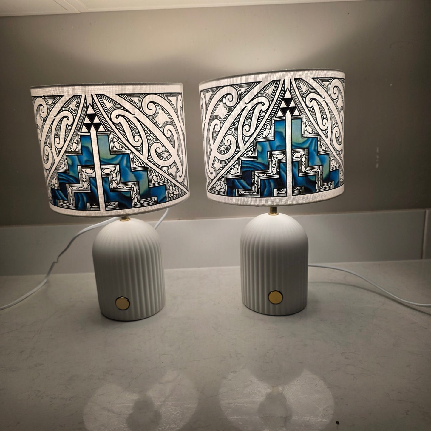 Maori design touch lamp - set 2 lamps