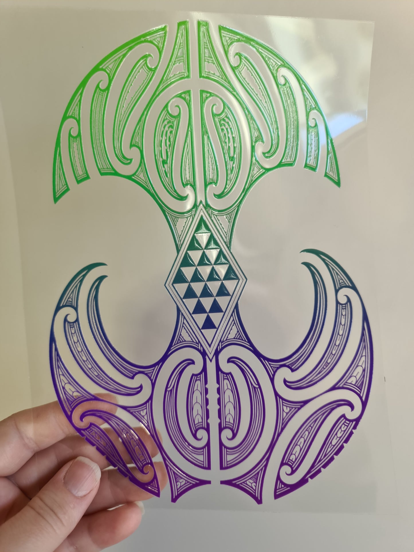 UV dtf Maori design A5 size 21cmx 14.8cm #331