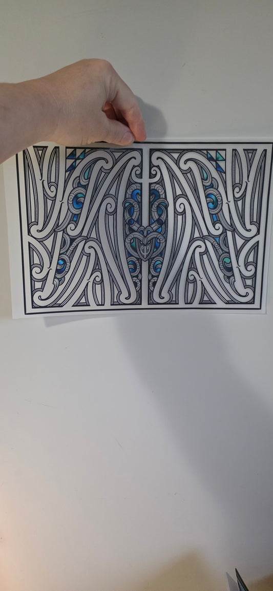 Maori design Iron on DTF 28cm for clothing