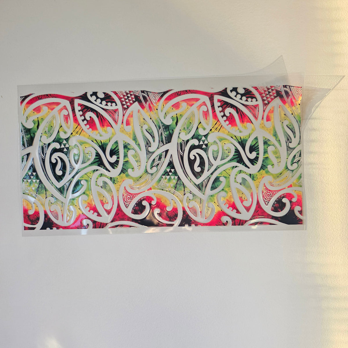 30cmx 15cm size UV DTF DECAL MAORI DESIGN for Table lamps #17