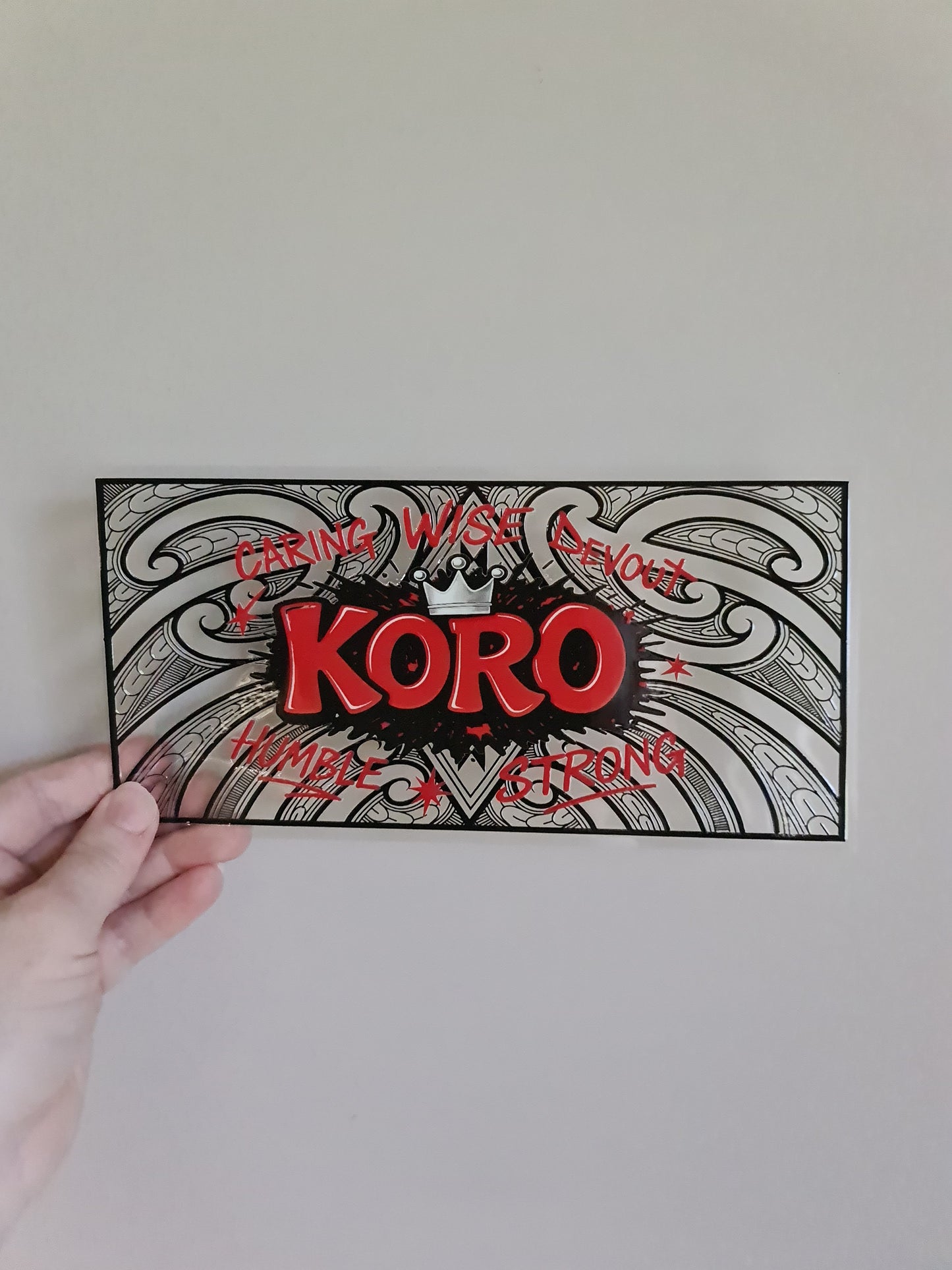 UV dtf Maori design 23cmx11cm 16oz wrap #1035 koro