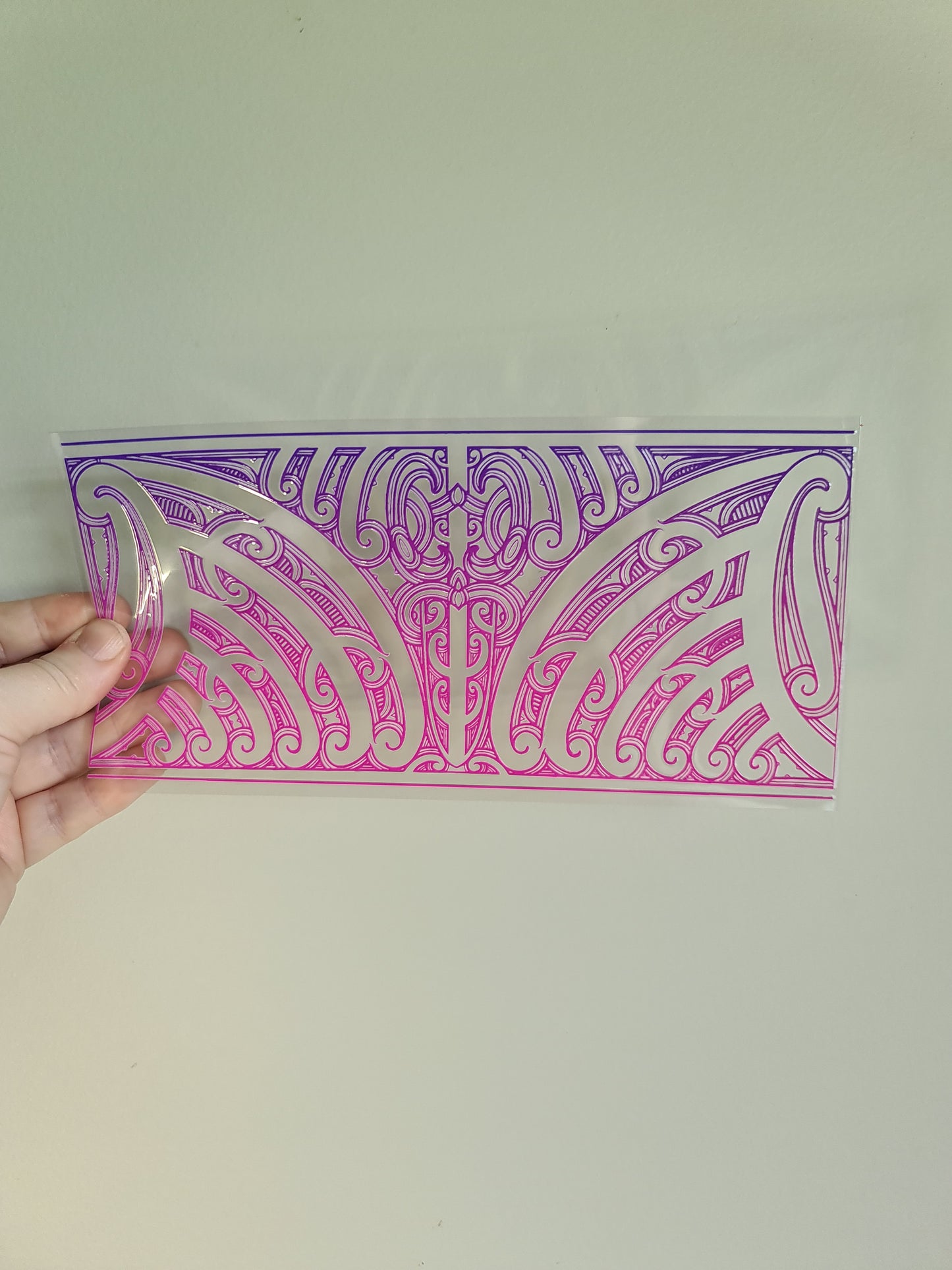 UV dtf transfer Maori design 23cmx11cm 16oz wrap #1408