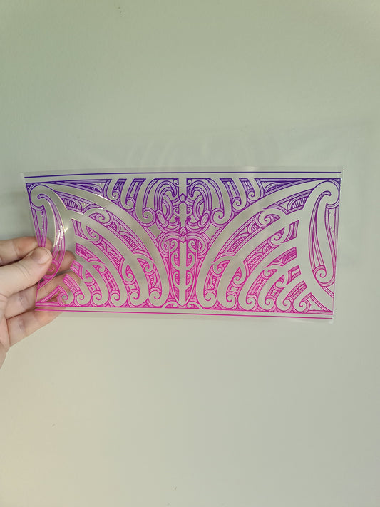 UV dtf transfer Maori design 23cmx11cm 16oz wrap #1408