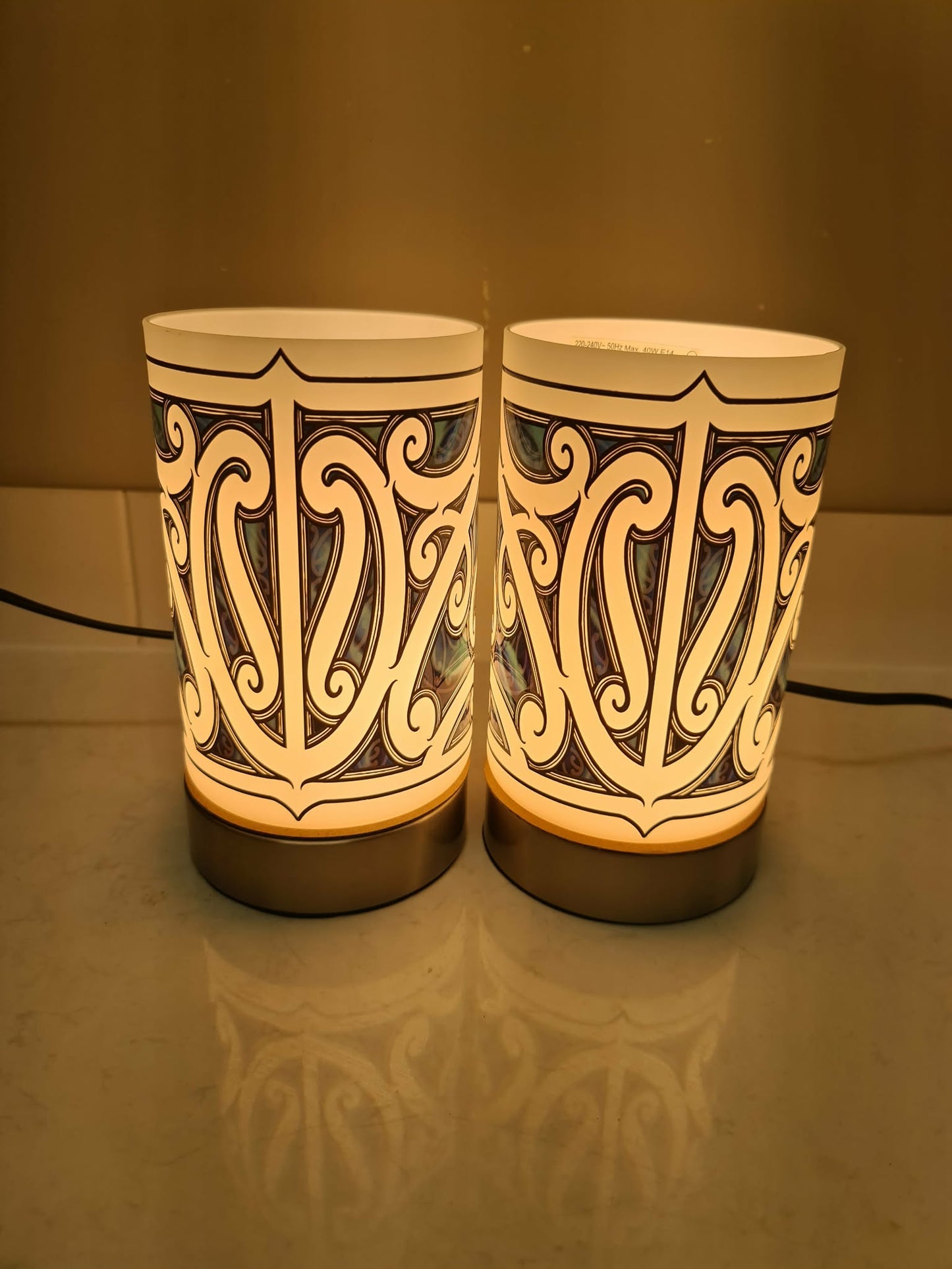 Maori design touch lamp - set 2 lamps (pre-order)