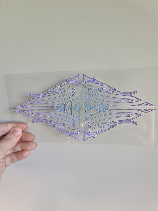 UV dtf Maori design 23cmx11cm 16oz wrap #1120