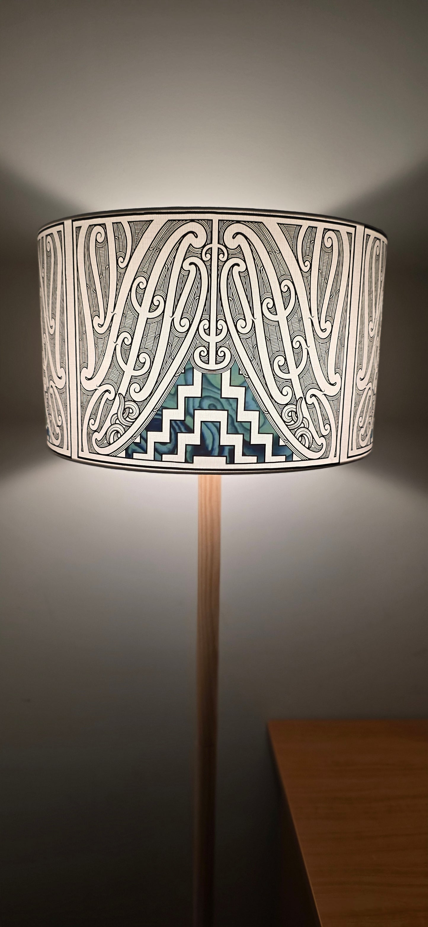 Maori Design Floor Lamp - black paua design ♥️ - pre-order